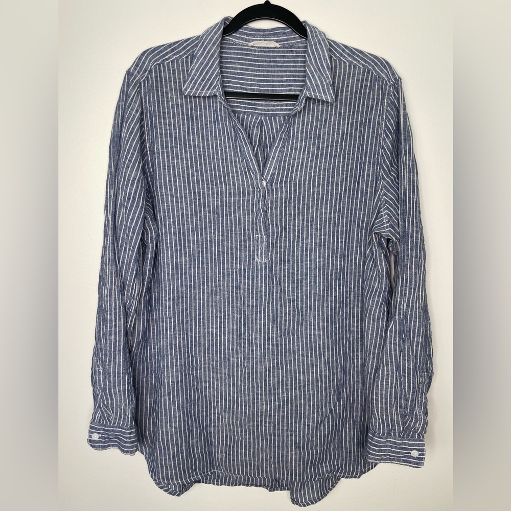 beachlunchlounge Blue Striped Blouse